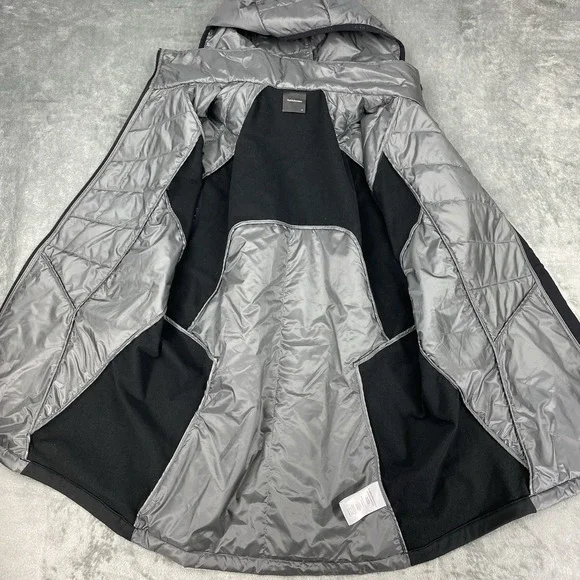 Peak Performance Alum Vest Mens Size XXL Grey Black Hybrid Hooded Puffer Running - Picture 5 of 14